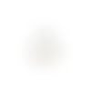 Estampe filigrane goutte argentée en laiton 40x26mm ea7-9