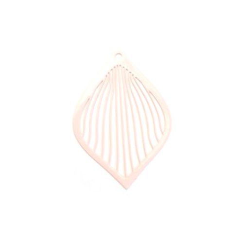 Estampe filigrane goutte rose 38x27mm geros-73