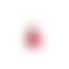 Pompon rouge imitation soie embout doré 30mm pomcd-118