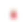 Pompon rouge imitation soie embout doré 30mm pomcd-119