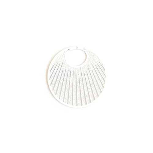 Estampe ronde blanche en métal 30mm x1 ou x10 geblc-79