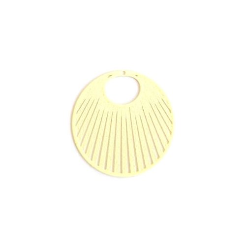 Estampe filigrane ronde jaune en métal 30mm x1 ou x10 geja-7