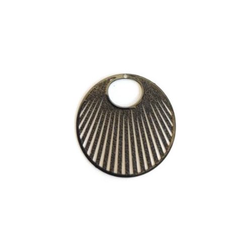 Estampe filigrane ronde noire 30mm geno-26