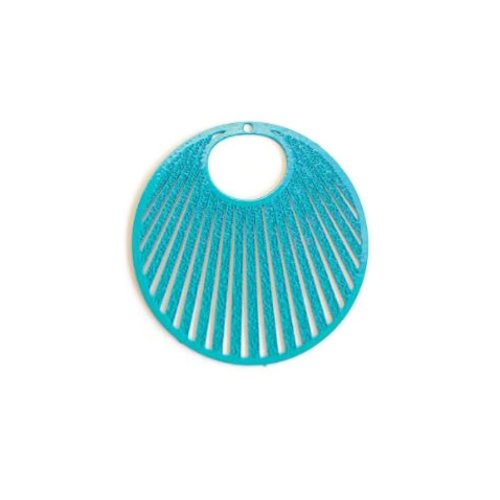 Estampe filigrane ronde verte en métal 30mm x1 ou x10 geve-82