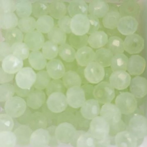 Perles à facettes vertes 4x3mm x50 pve8-7