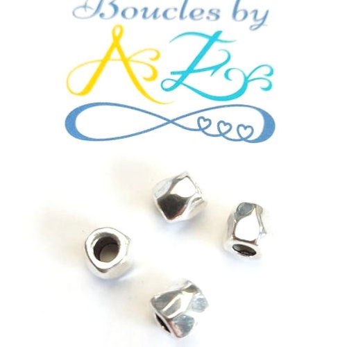 Perles facettées argentées à facettes 8x8mm par5-11.