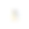 Pompon beige imitation soie embout doré 30mm pomcd-124