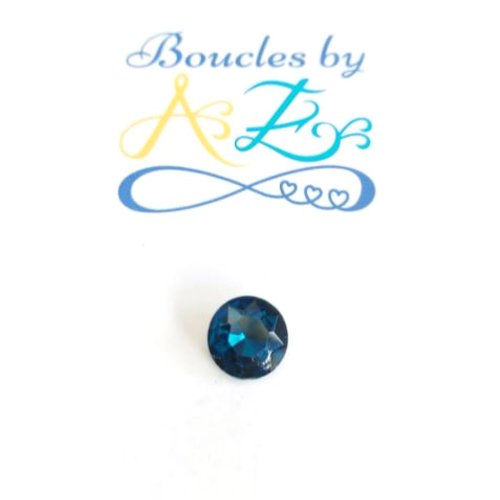 Cabochon strass turquoise 10mm str7-4.