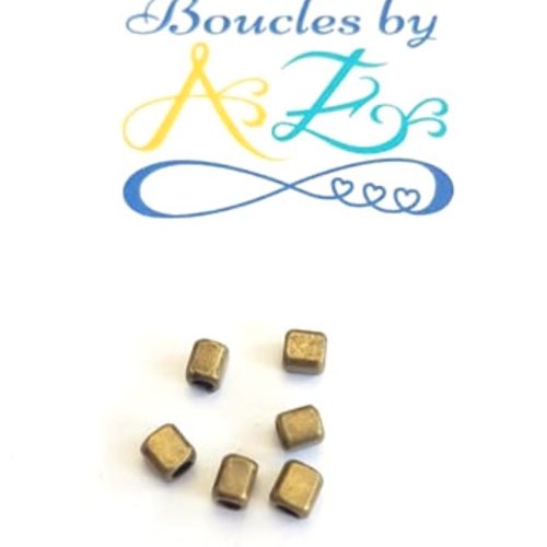 Perles cubes bronze 4mm x30 pbr1-20.