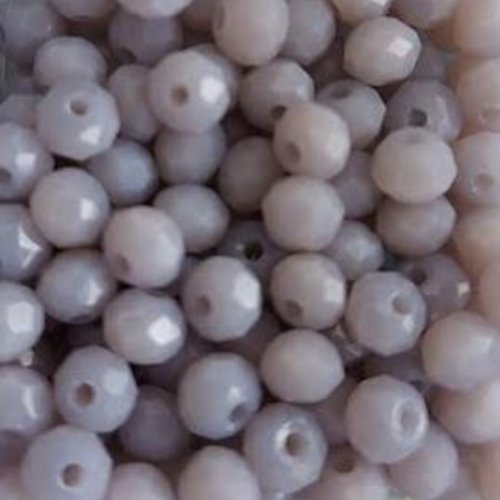 Perles à facettes grises 4x3mm x50 pgr4-6.