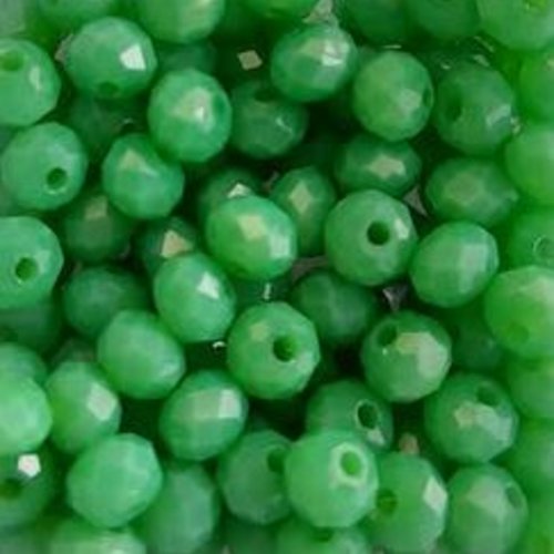 Perles à facettes vertes 4x3mm x50 pve2-11.