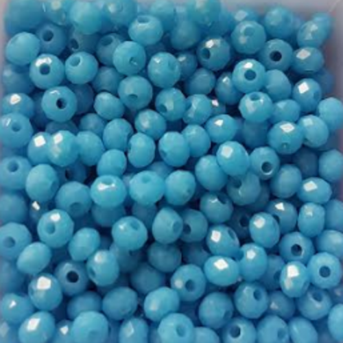 Perles à facettes bleues 3x2mm x100 pble6-16.