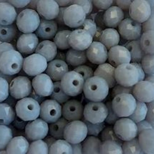 Perles à facettes grises 4x3mm x50 pgr4-5.