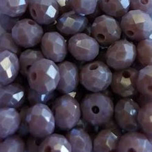 Perles à facettes violettes 6x4mm x30 pvi5-24.