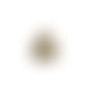 Estampe filigrane goutte marron 40x26mm gema-33