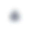 Estampe filigrane goutte bleu marine 40x26mm geble-91