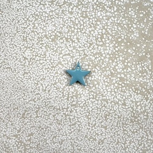 Sequin émaillé étoile bleu gris 12x13 mm laiton doré – breloque étoile bijoux diy ble10-7