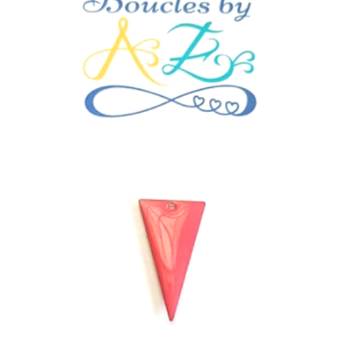 Sequin émaillé triangle rose 22x13mm ros28-10
