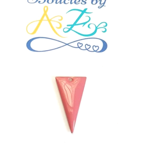 Sequin émaillé triangle rose 22x13mm ros29-1