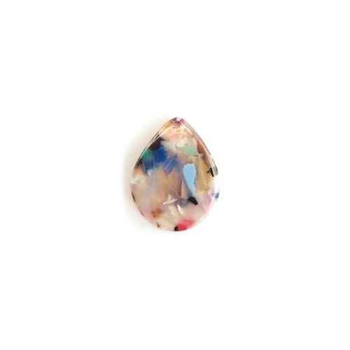 Pendentif goutte acétate 29x23mm x1 ou x10 gemu-21