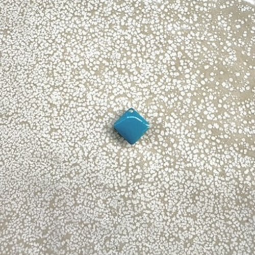Sequin émaillé carré bleu 8 mm laiton doré – breloque carré bijoux diy ble33-6