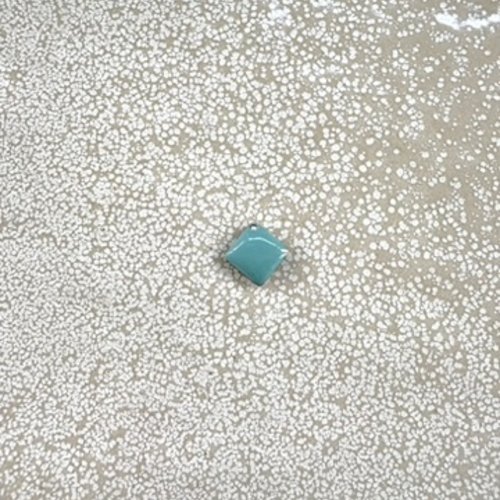 Sequin émaillé carré bleu 8 mm laiton doré – breloque carré bijoux diy gr12-5