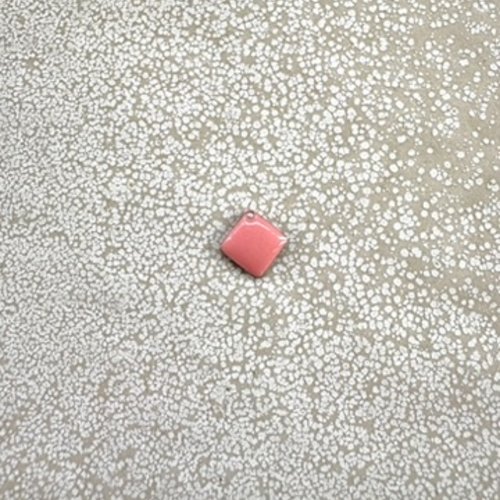 Sequin émaillé carré rose 8 mm laiton doré – breloque carré bijoux diy ros30-8