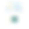 Perle facettée toupie turquoise 10x10mm pve10-16