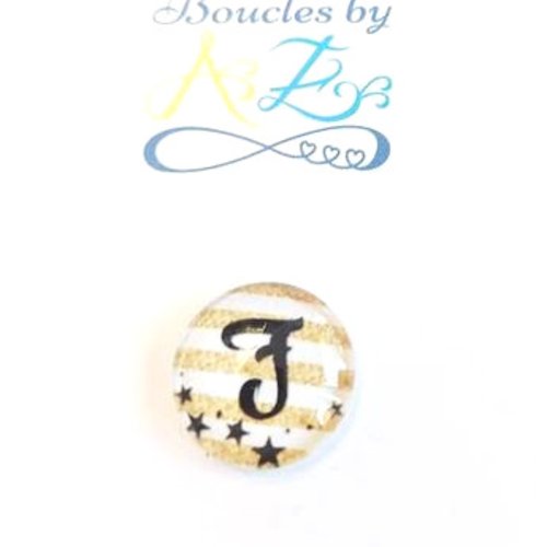 Cabochon f noir et doré 10mm, 14mm 20mm ou 25mm caplv81-2