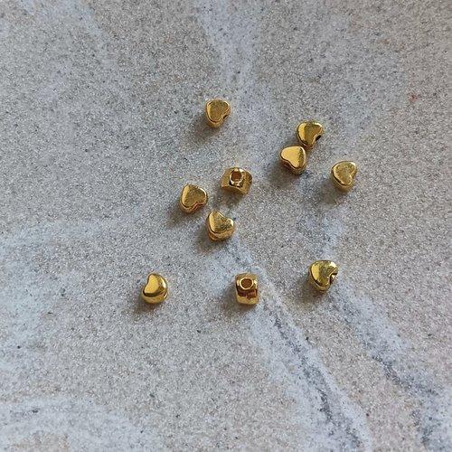 Perles coeurs dorées 3,5x4mm x30 pdo2-3.