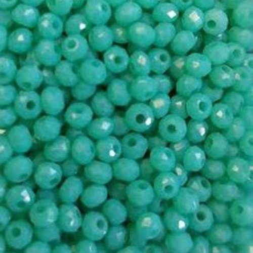 Perles à facettes vertes 3x2mm x100 pve2-16.