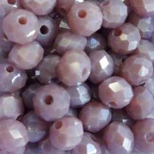 Perles à facettes violettes 6x5mm x30 pvi2-10.