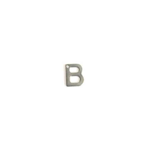Pendentif lettre b en acier inox argenté init3-b