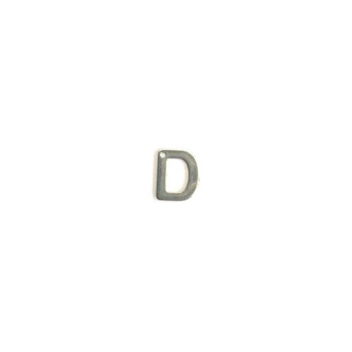 Pendentif lettre d en acier inox argenté init3-d