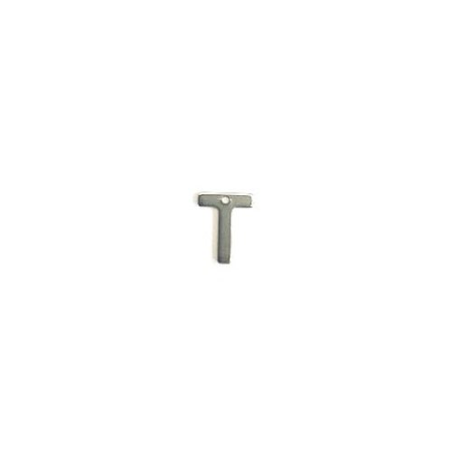 Pendentif lettre t en acier inox argenté init3-t