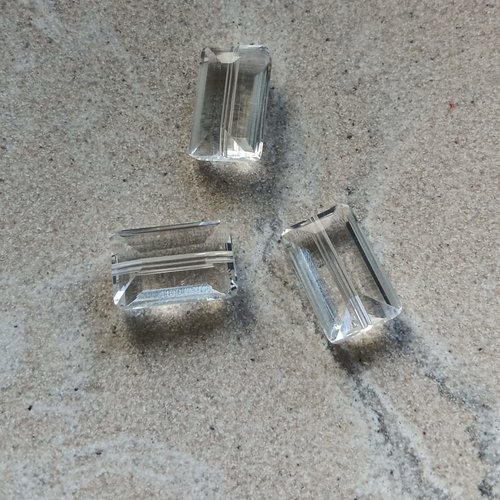 Perle facettée rectangle transparente 10x15mm pblc2-17