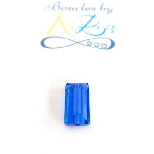 Perle facettée rectangle bleue 10x15mm pble2-21.