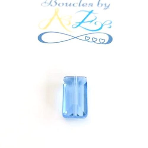 Perle facettée rectangle bleue 10x15mm pble2-22.