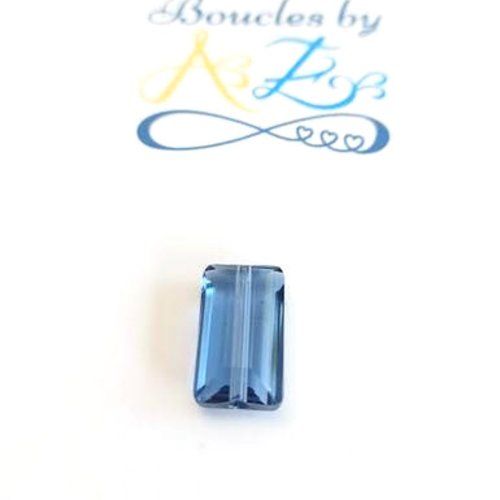 Perle facettée rectangle bleue 10x15mm pble2-23.