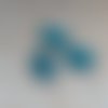 Perle facettée rectangle turquoise 10x15mm ptu2-21
