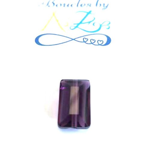 Perle facettée rectangle violette 10x15mm pvi3-21.