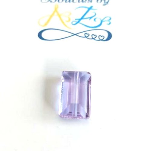 Perle facettée rectangle violette 10x15mm pvi4-18.