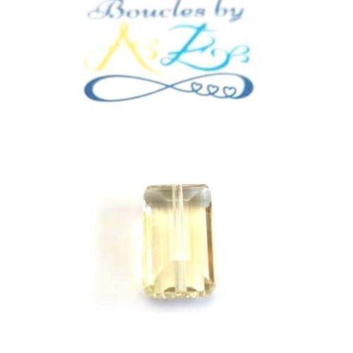 Perle facettée rectangle jaune 10x15mm pja2-23
