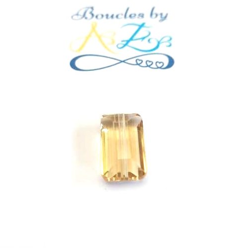 Perle facettée rectangle jaune 10x15mm pja2-24