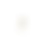 Pompon blanc imitation soie embout doré 30mm pomcd-120