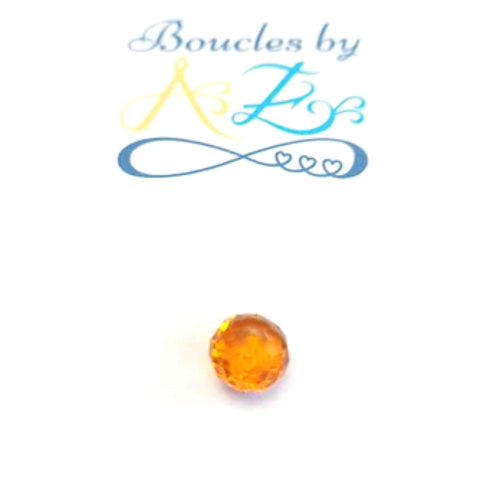Perle facettée rondelle orange 8x6mm por3-17