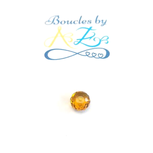 Perle facettée rondelle ambre 8x6mm pja4-20