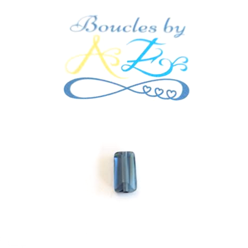 Perle facettée rectangle bleue 8x5mm pble3-8.