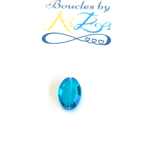 Perle facettée ovale turquoise 11x8mm ptu7-5