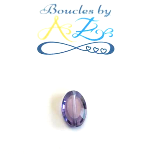 Perle facettée ovale violette 11,5x8mm pvi8-15